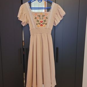 Floral Embroidery Lace SHEIN Dress